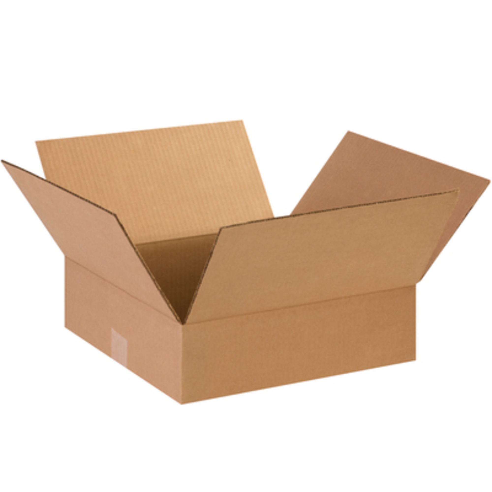 Stock Packaging Flat Corrugated Boxes — 14in. x 14in. x 4in., 25 Pcs, Model# 14144